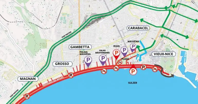 Circulation et stationnement à Nice restrictions pour la Prom Classic