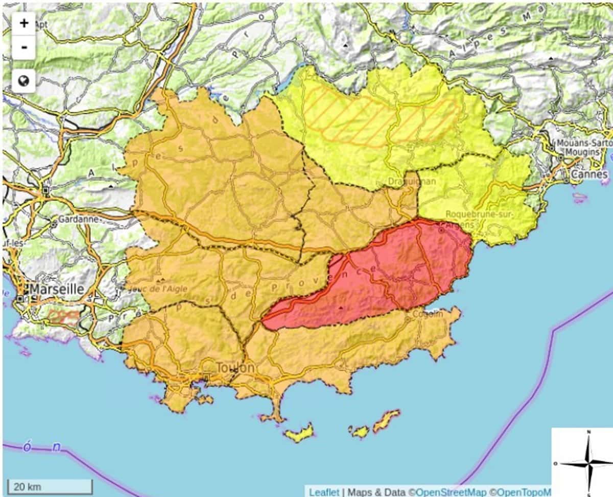 fermeture massif des Maures massif interdit 1er août