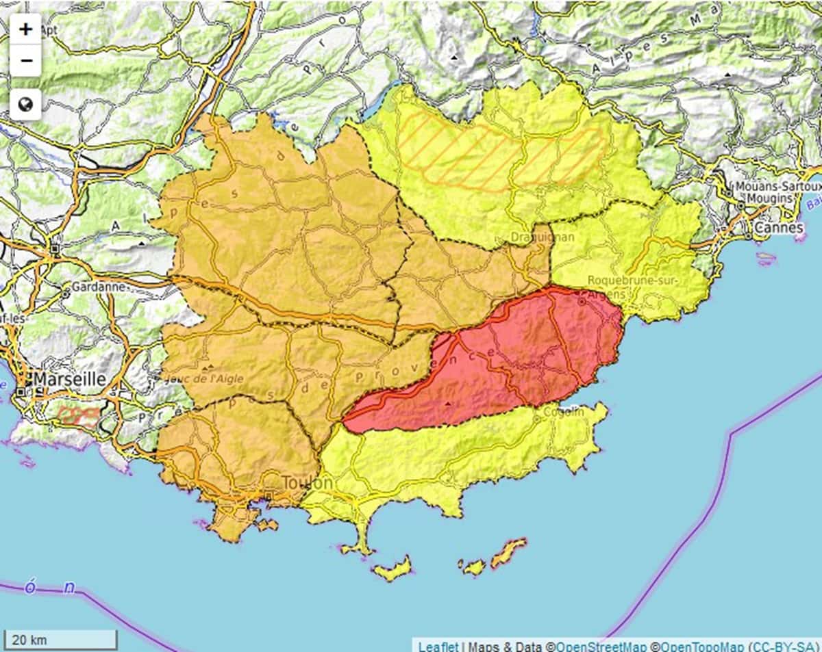 fermeture massif des Maures