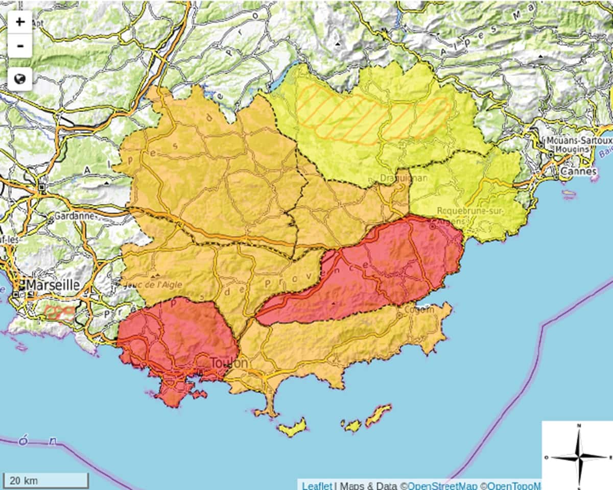 risque d'incendie 16 juillet