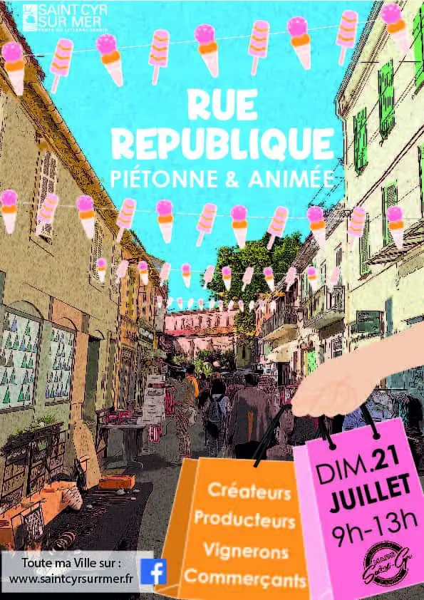 Rue de la République Saint-Cyr-sur-Mer