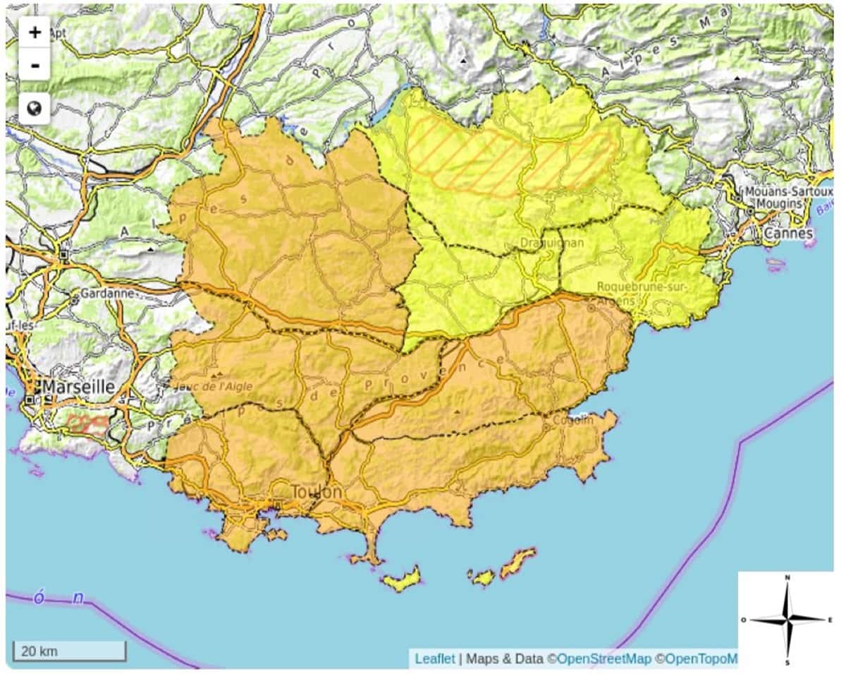 massifs var lundi 26 août