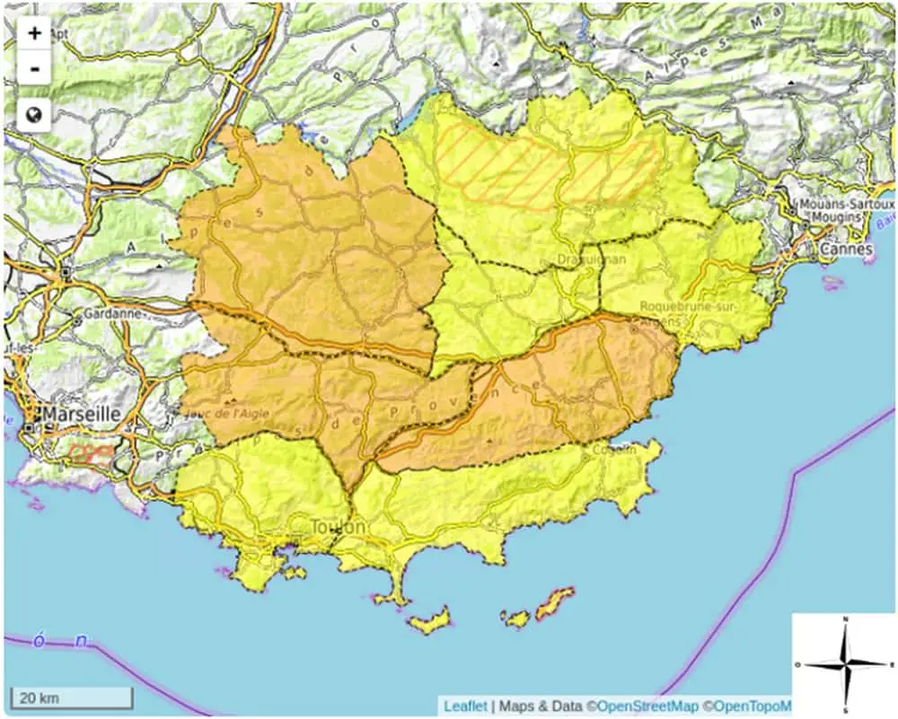 massifs du Var ce samedi 24 août