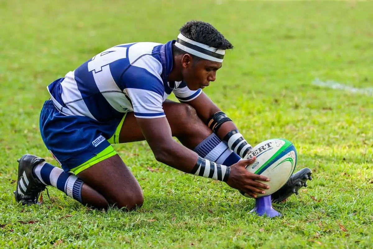 Rugby joueur La ferveur du ballon ovale