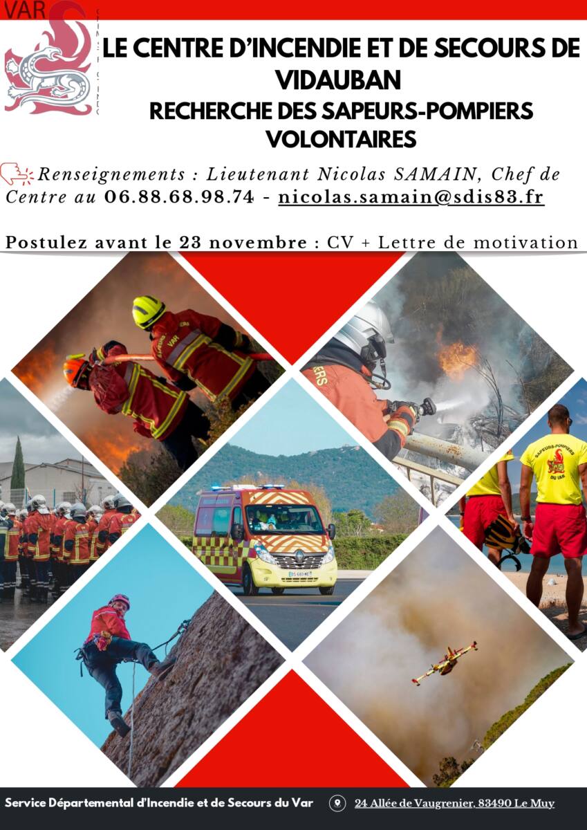 recrutement pompiers