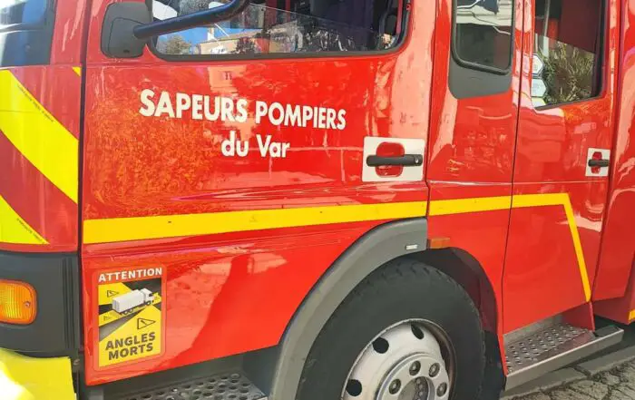 poids lourd en flammes Fréjus Explosion d'une bouteille de gaz Pompier du Var