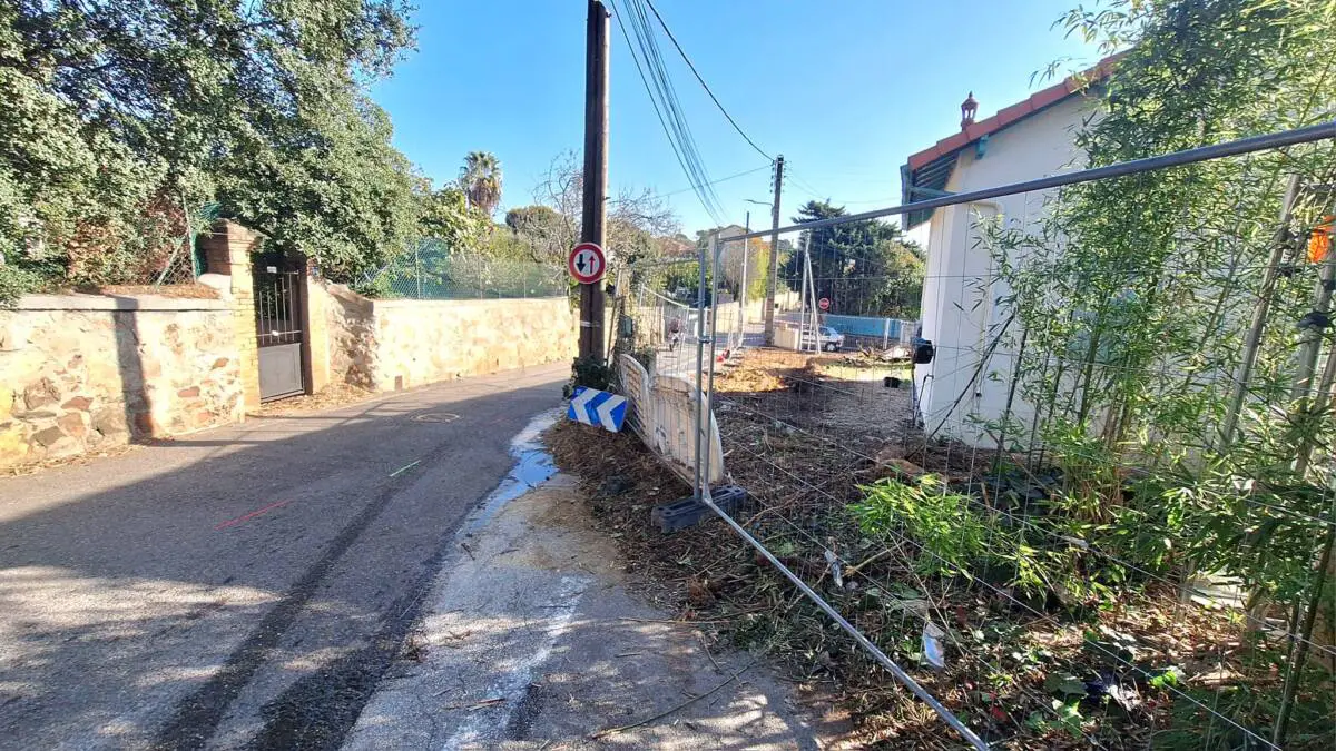 travaux d’élargissement du chemin de Fabre à Gavet