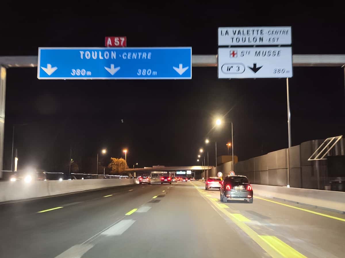 A57 Accident A57 Tunnel Toulon circulation