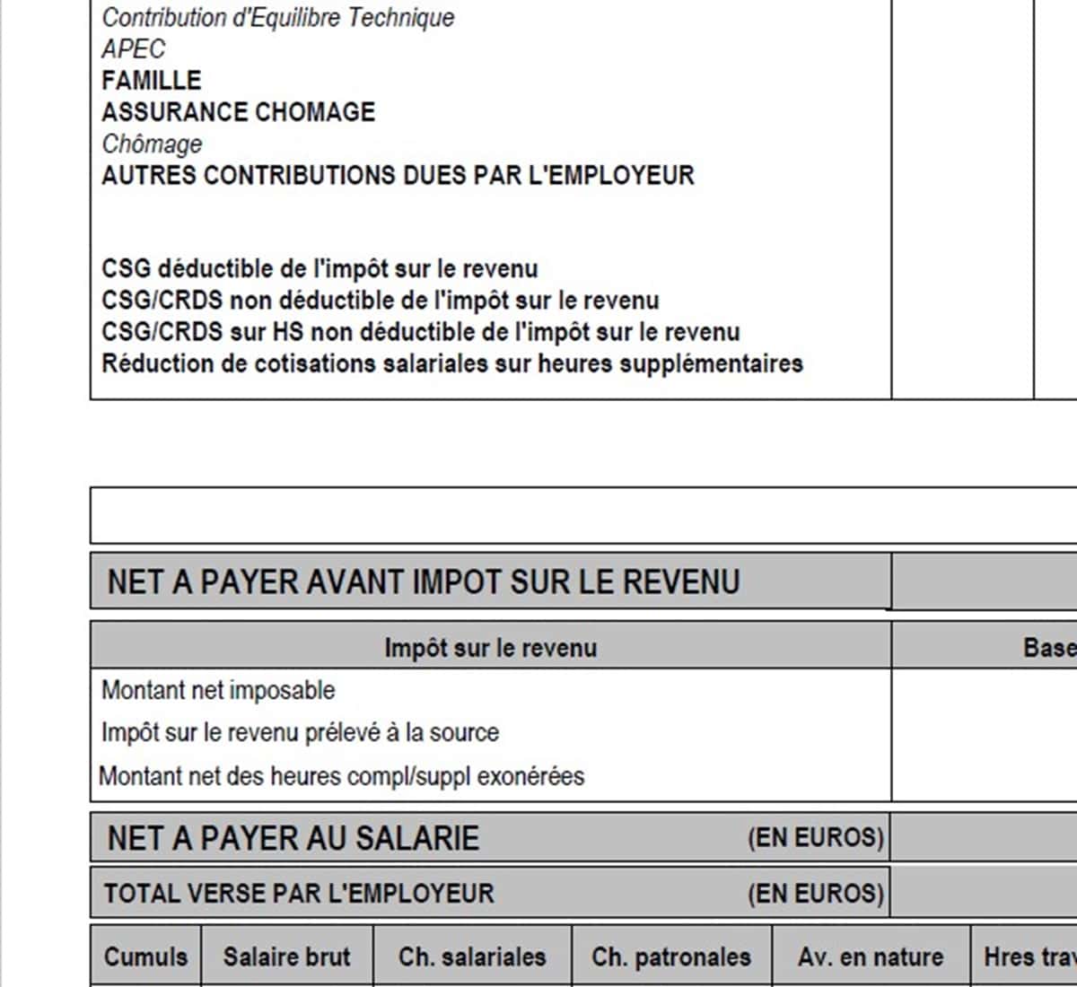 Fiche de Paie