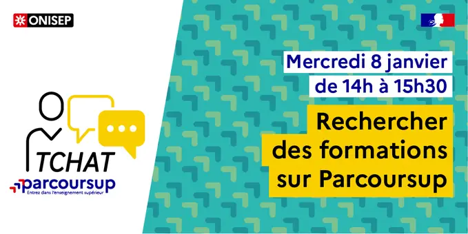 Tchat Parcoursup formations 8 janvier 2025