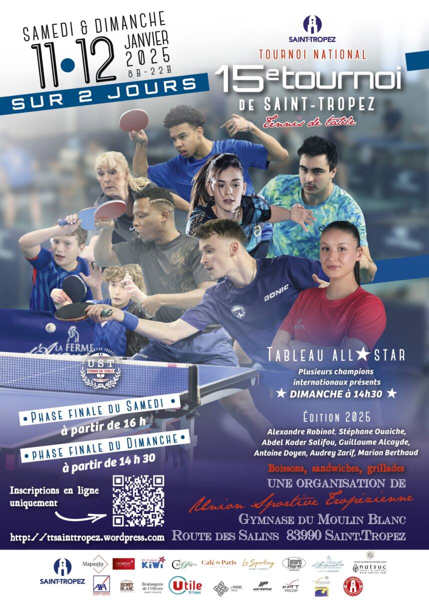 Tournoi tennis de table Saint-Tropez