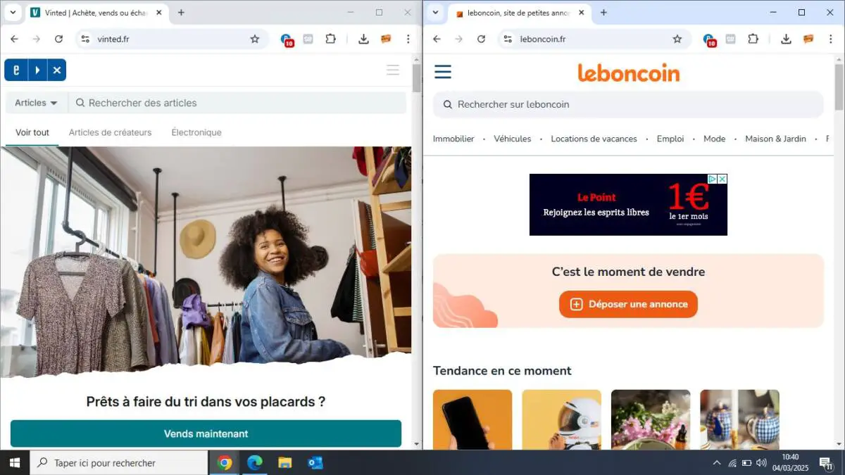 Leboncoin SNCF Connect Vinted panne