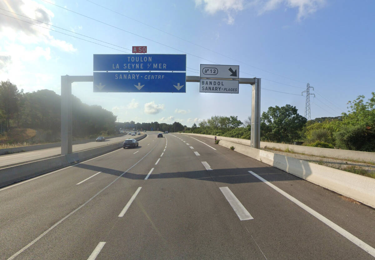 Fermeture A50 Bandol Six-Fours travaux